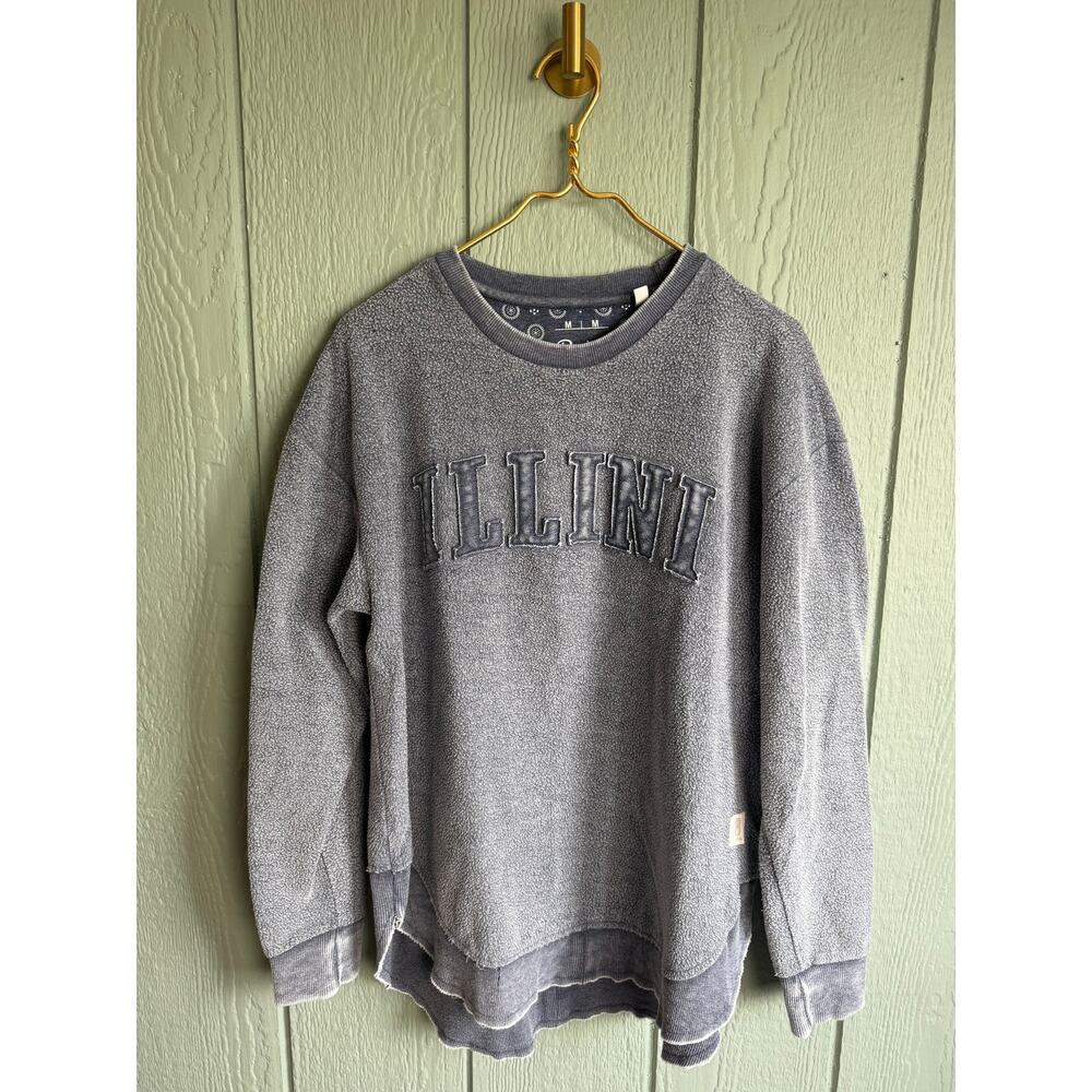Illini Pressbox Oversized Crewneck, Medium